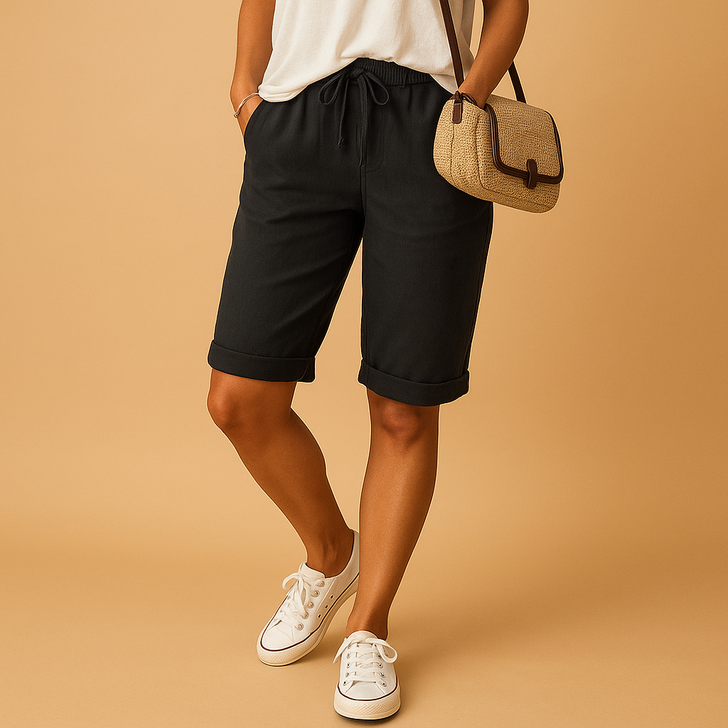 Pantalon capri aéré avec taille élastique pour femmes | Lotte