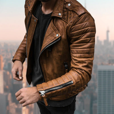 Lucas | Veste de motard en cuir homme