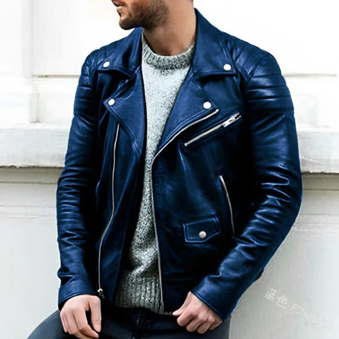 Lucas | Veste de motard en cuir homme