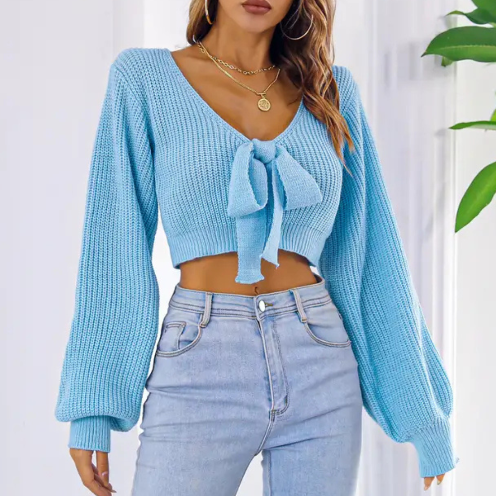 LILLIAN - Pull Court Classique pour Femmes