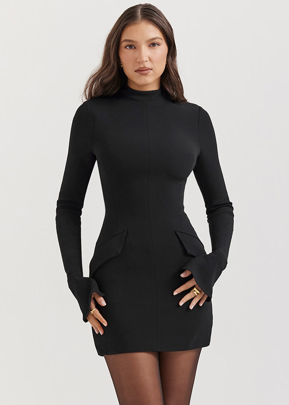Robe à col haut