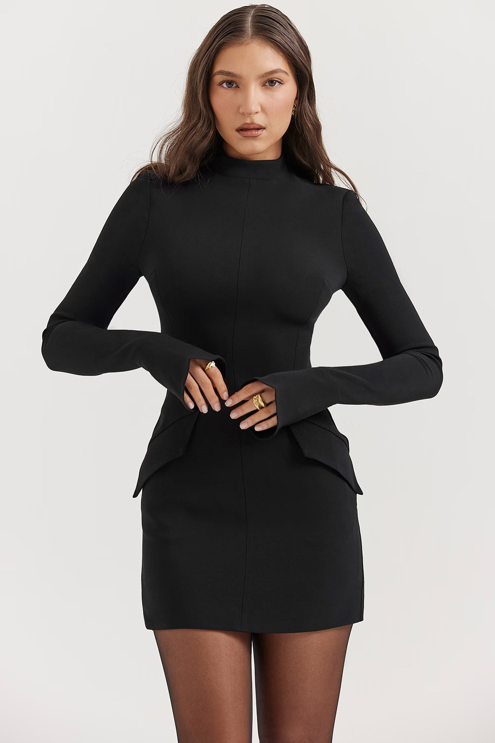 Robe à col haut
