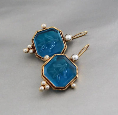 Naéla™ | Boucles d’oreilles pierre verte et perle