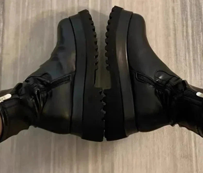 Mathilde | Bottes Fermeture Éclair Pour Femme | Noir