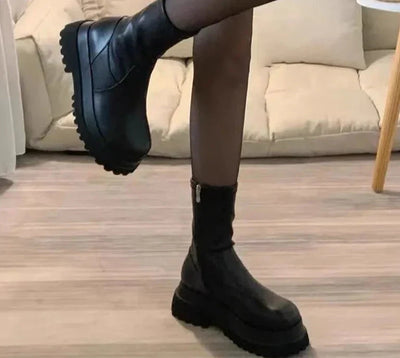 Mathilde | Bottes Fermeture Éclair Pour Femme | Noir