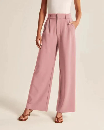 Marieke - Pantalon taille haute à jambes larges