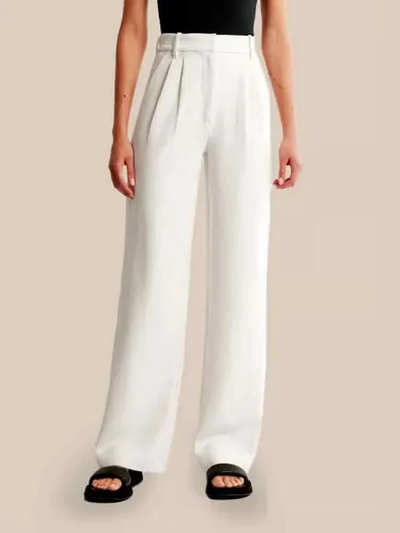 Marieke - Pantalon taille haute à jambes larges
