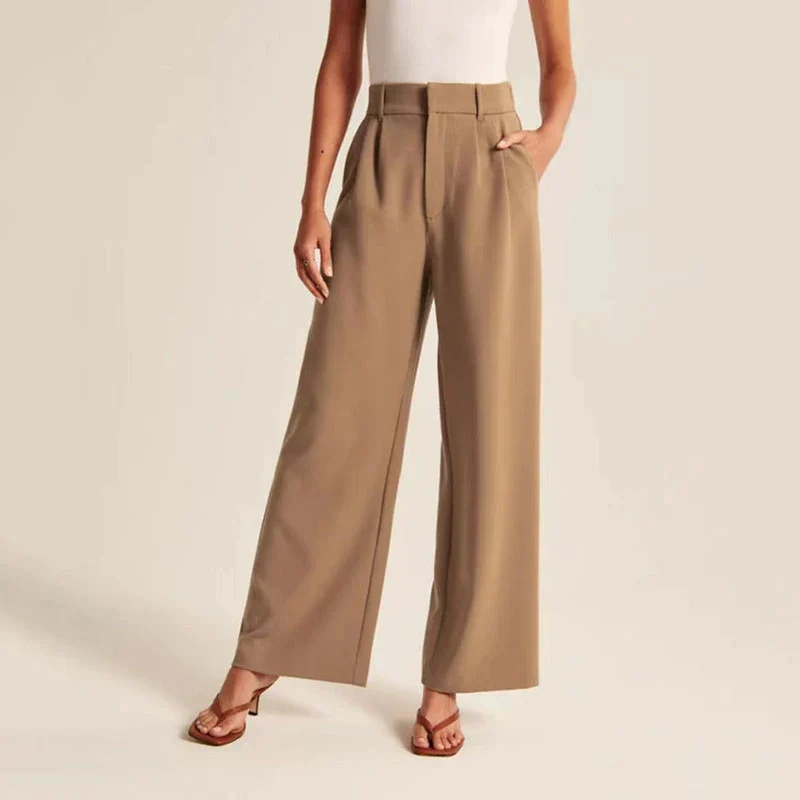 Marieke - Pantalon taille haute à jambes larges