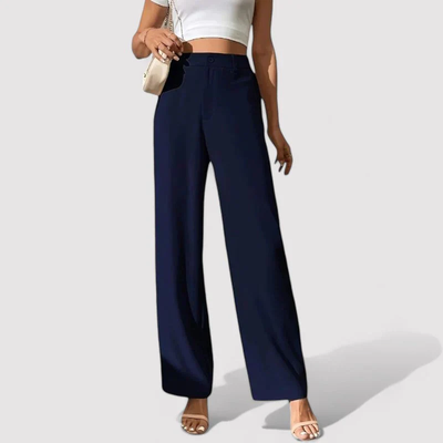 Marieke - Pantalon taille haute à jambes larges