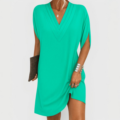 SÉLENA™ – Robe Élégante à Col V Sculptant