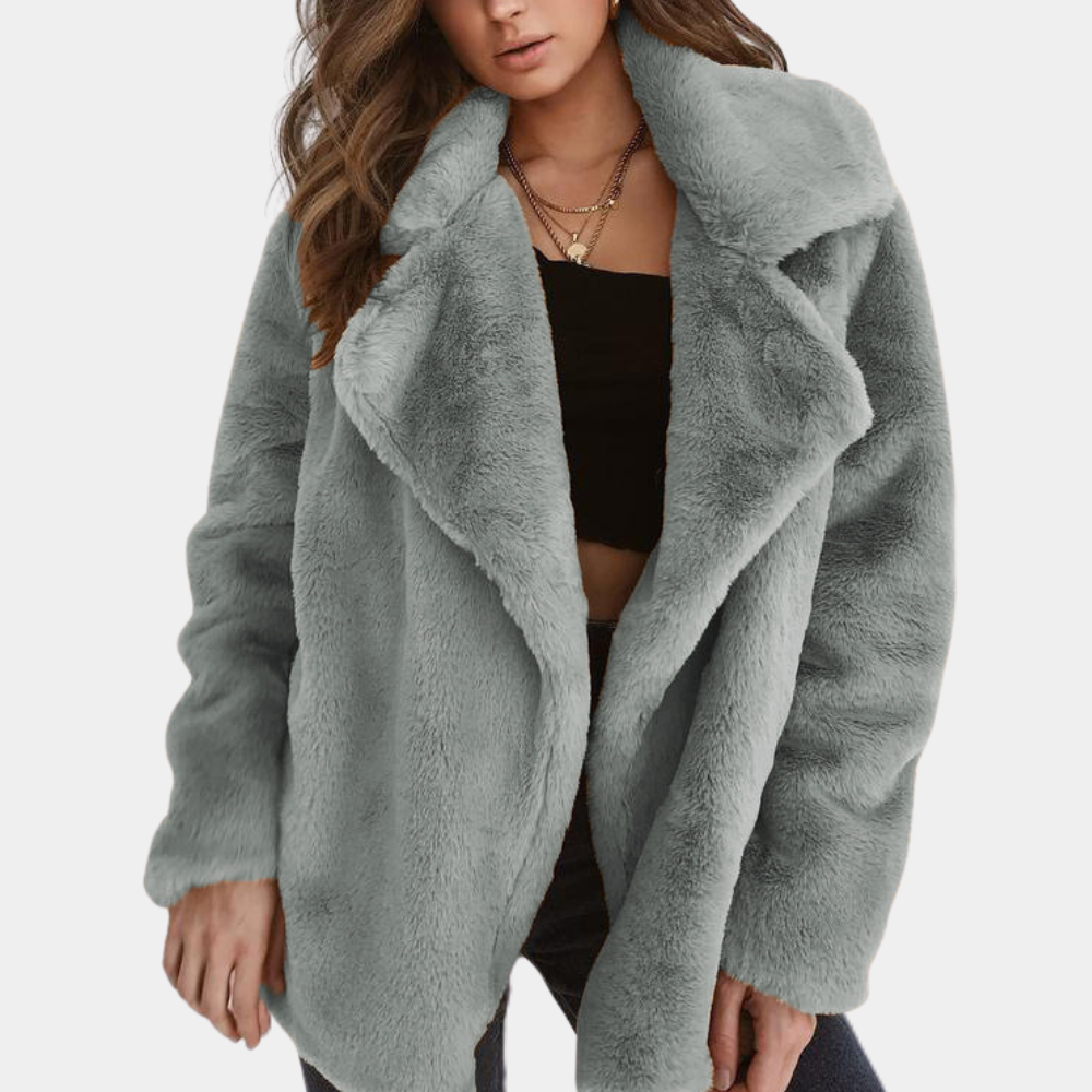ASHLEY - Manteau d'Hiver Classique en Peluche pour Femmes