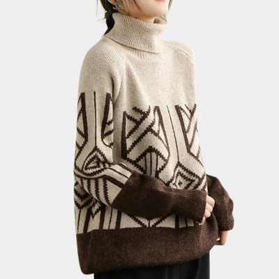 ALOHA - Pull Tendance à Col Montant pour Femmes