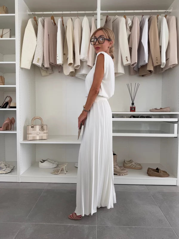 Maruja™ | Pantalon Large Plissé Élégant