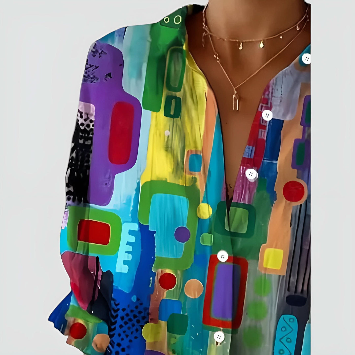 Morgane™ Chemisier à motif géométrique