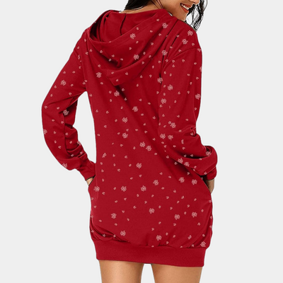 NADALIA - Robe Moderne à Capuche Les Fêtes pour Femme