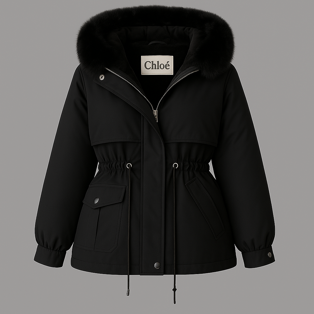 Maika™ - Elegant winter coat with fur