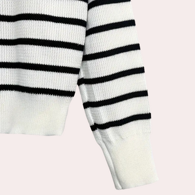 OLIVEA - Pull à Col avec Rayures pour Femmes