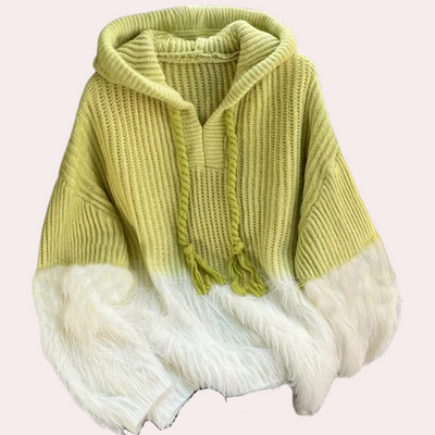 CYRENA - Pull à capuche tricoté moderne et doux
