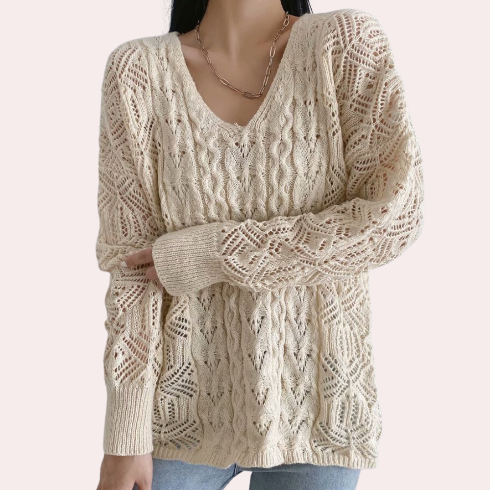 NAYLAH - Pull Aéré Texturés Moderne pour Femmes