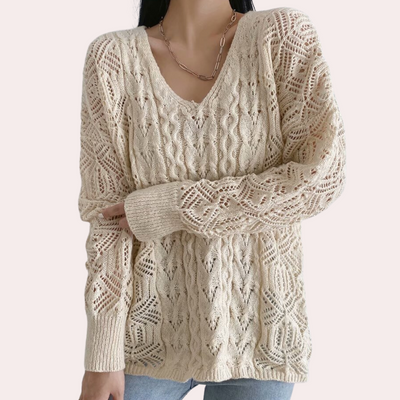 NAYLAH - Pull Aéré Texturés Moderne pour Femmes