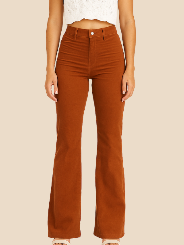 Pantalon Flare | Taille Haute | Allure Rétro