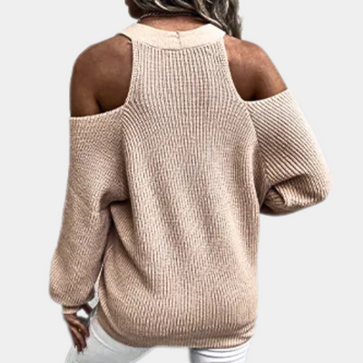 ESTELLA - Pull à épaules froides à la mode pour les femmes