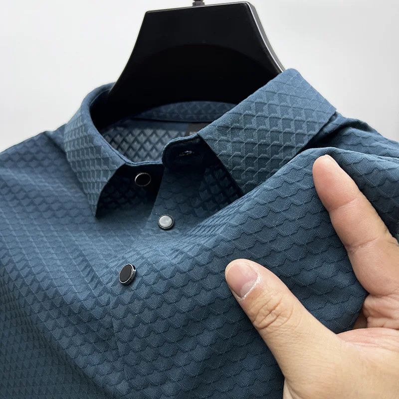 Polo de luxe en soie pour l'été - Menswear by Frits