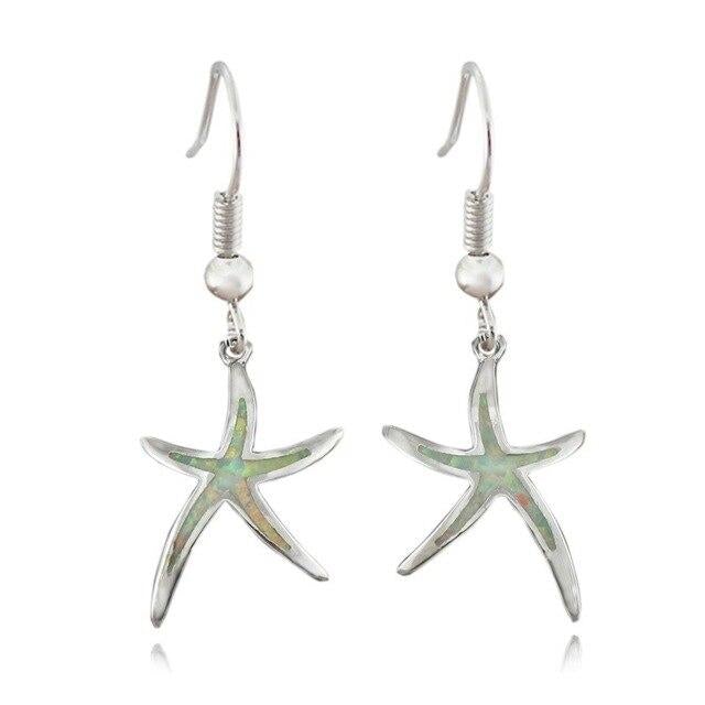 Boucles d'oreilles en opale et argent