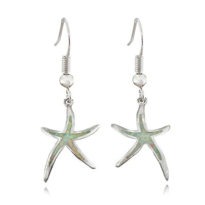 Boucles d'oreilles en opale et argent