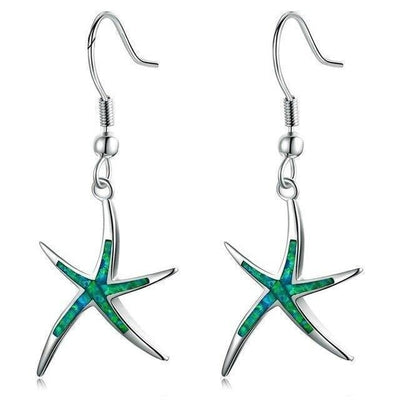 Boucles d'oreilles en opale et argent