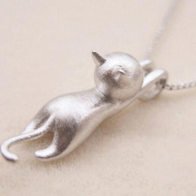 Collier ‘Chat espiègle’ en argent sterling 925