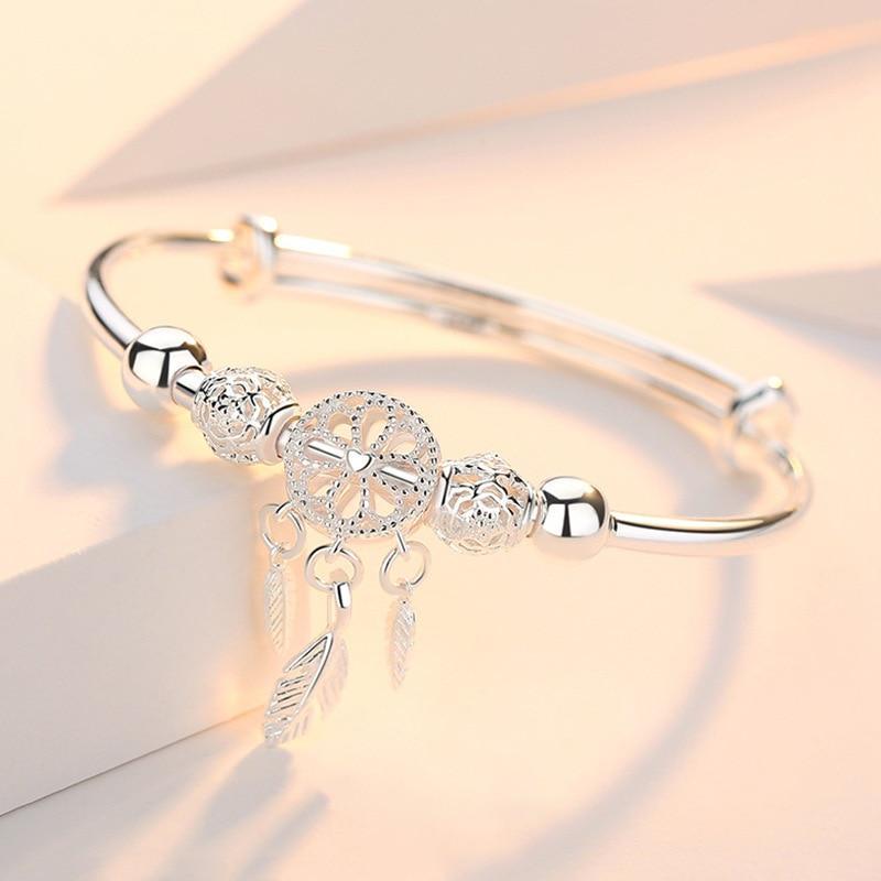 Bracelet Dreamcatcher ajustable en argent 925