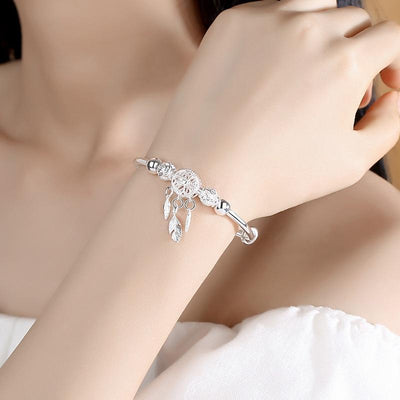 Bracelet Dreamcatcher ajustable en argent 925