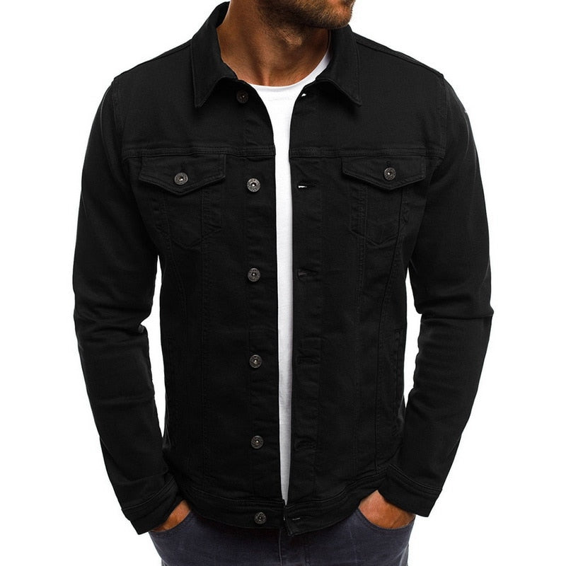 Veste en denim décontractée pour hommes