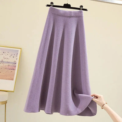 Erika™ - Ensemble Lounge en Pull Tricoté et Jupe Élégante