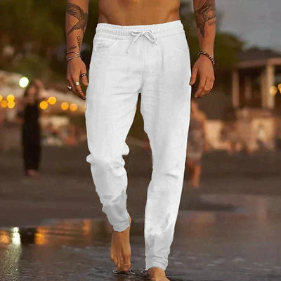 Kaiser – Pantalon en Lin Confortable et Décontracté pour Hommes