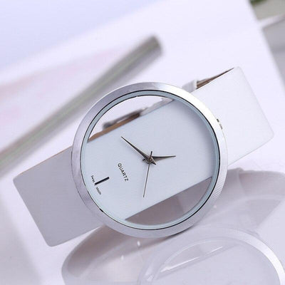 Montre Quartz Élégante à Cadran Transparent