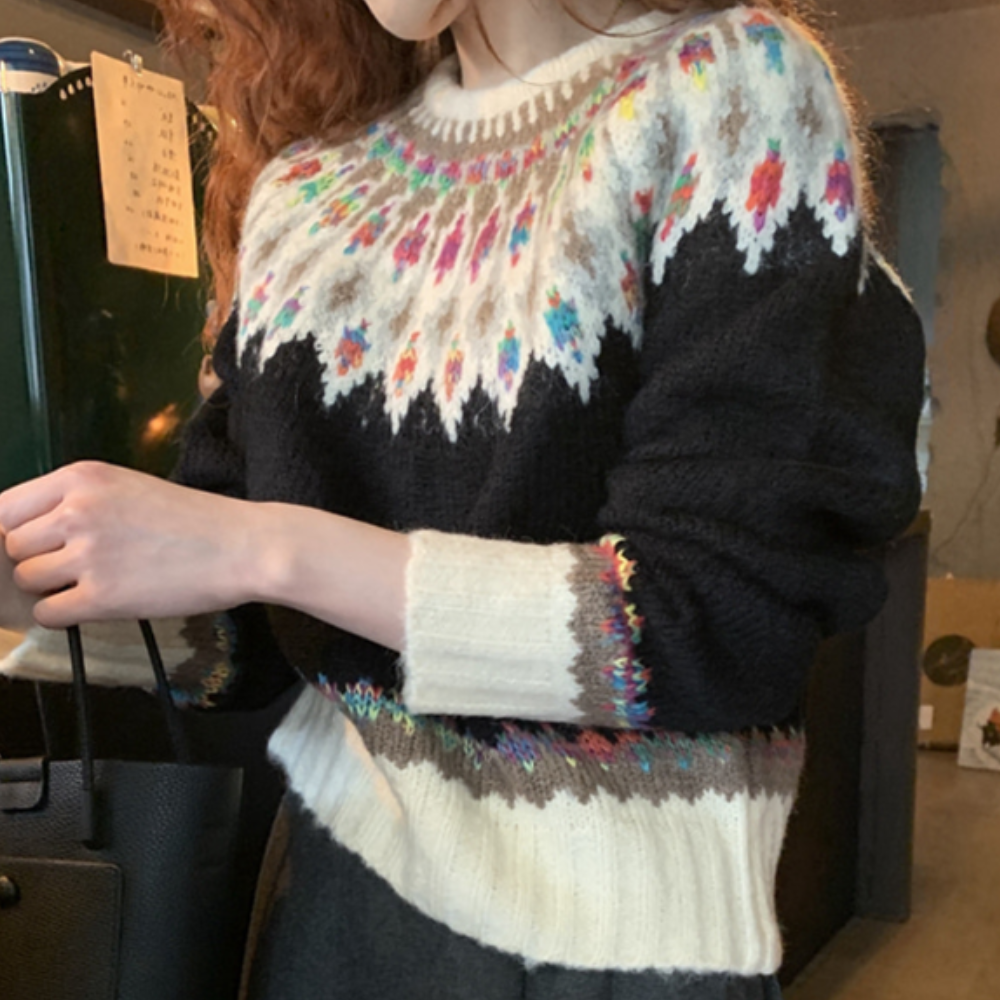 JADIRA - Pull vintage classique pour femme