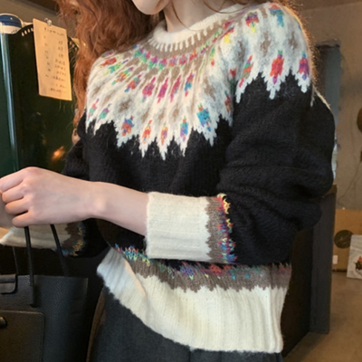 JADIRA - Pull vintage classique pour femme