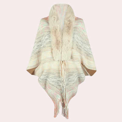URSEL - Cape Élégante à Franges pour Femme
