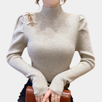 ELYSA - Pull Côtelé Précieux pour Femmes