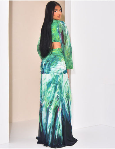 Durchbrochene Voile-Kleid