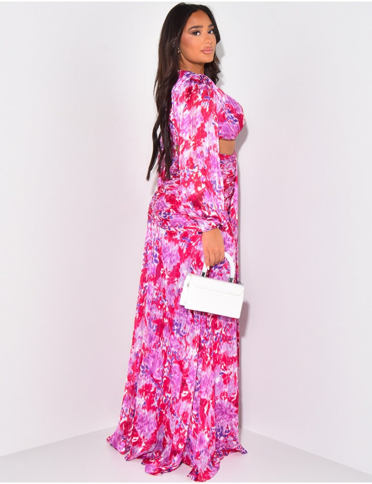 Durchbrochene Voile-Kleid