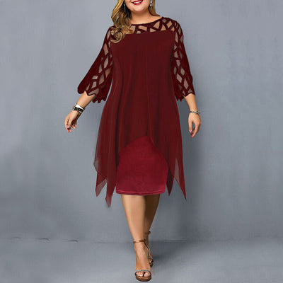 Robe Élégante | Manches Ajourées | Détails Fluides