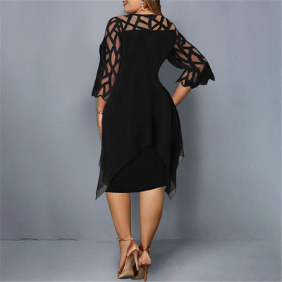 Robe Élégante | Manches Ajourées | Détails Fluides