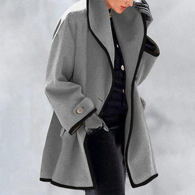 Cape Chic | Laine Mélangée | Détail Contrasté
