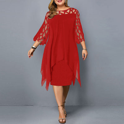 Robe Élégante | Manches Ajourées | Détails Fluides