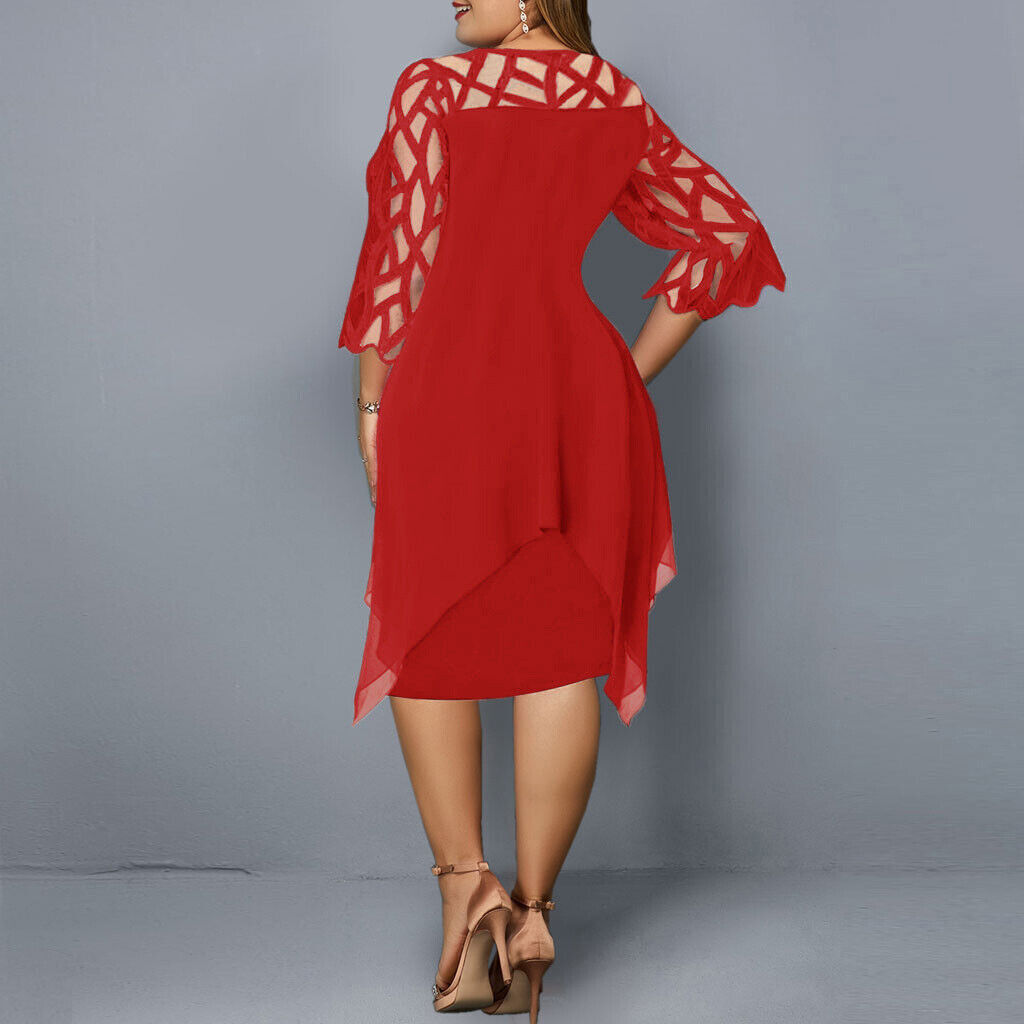 Robe Élégante | Manches Ajourées | Détails Fluides