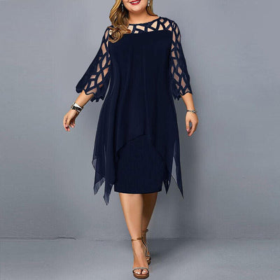 Robe Élégante | Manches Ajourées | Détails Fluides