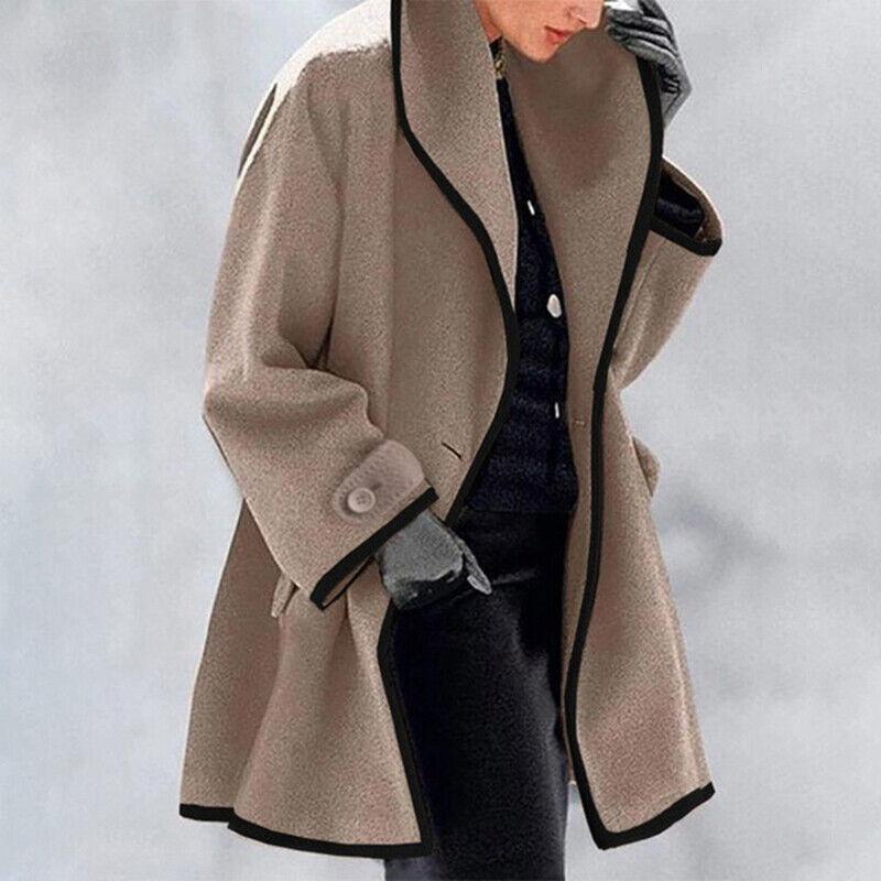 Cape Chic | Laine Mélangée | Détail Contrasté